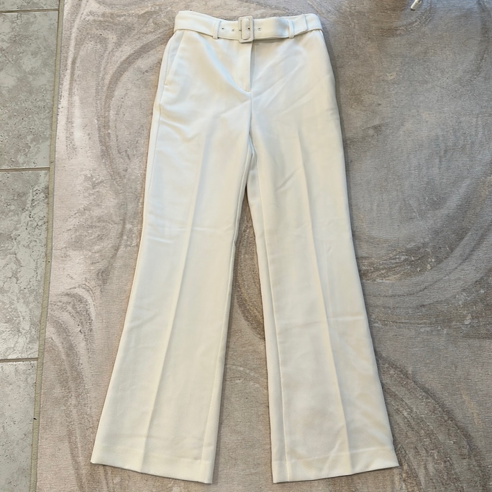 Ann Taylor White Flare Trousers